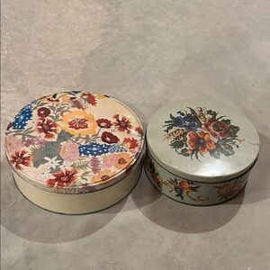 Vintage Floral Decorative Tin Boxes